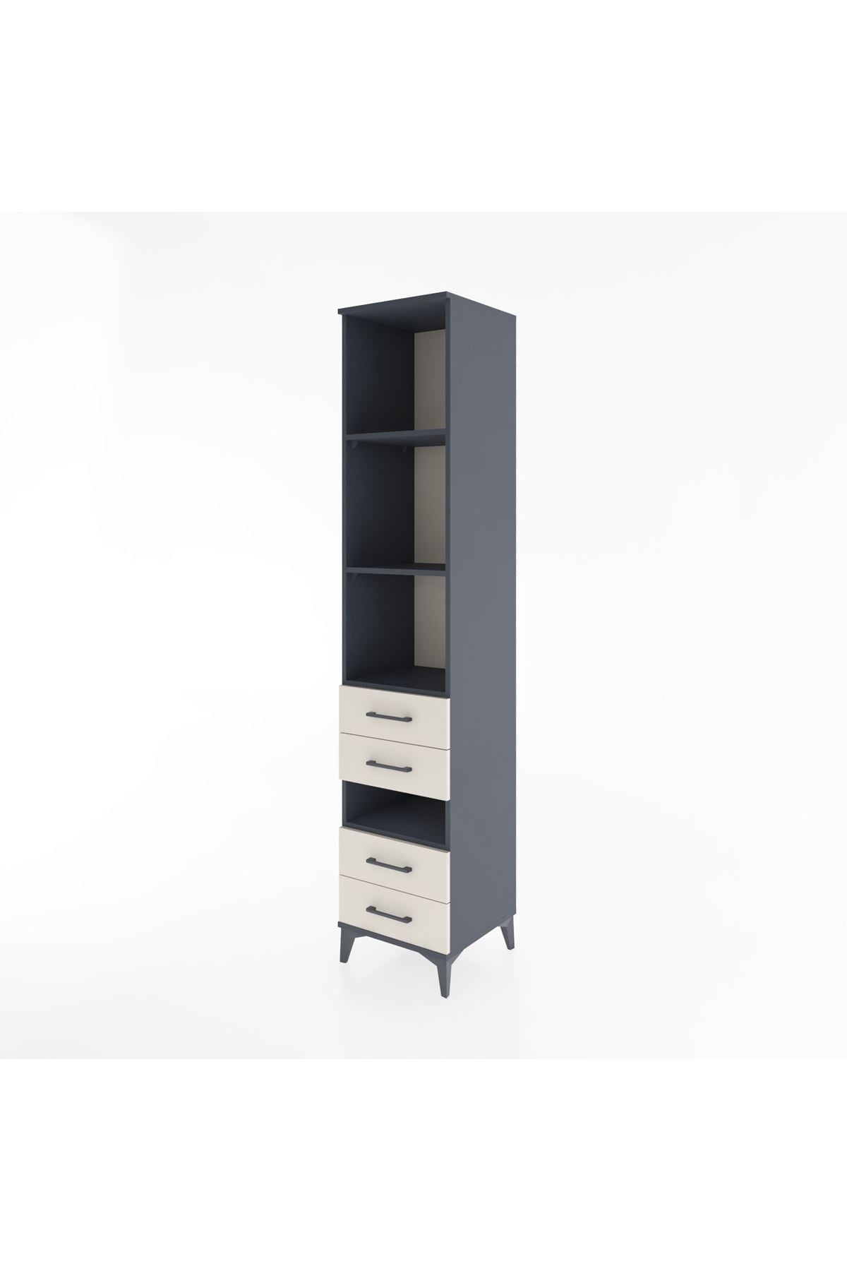 Hyperion Dolap 4 Raflı 4 Çekmeceli 44x44x221 - S61M135V4B