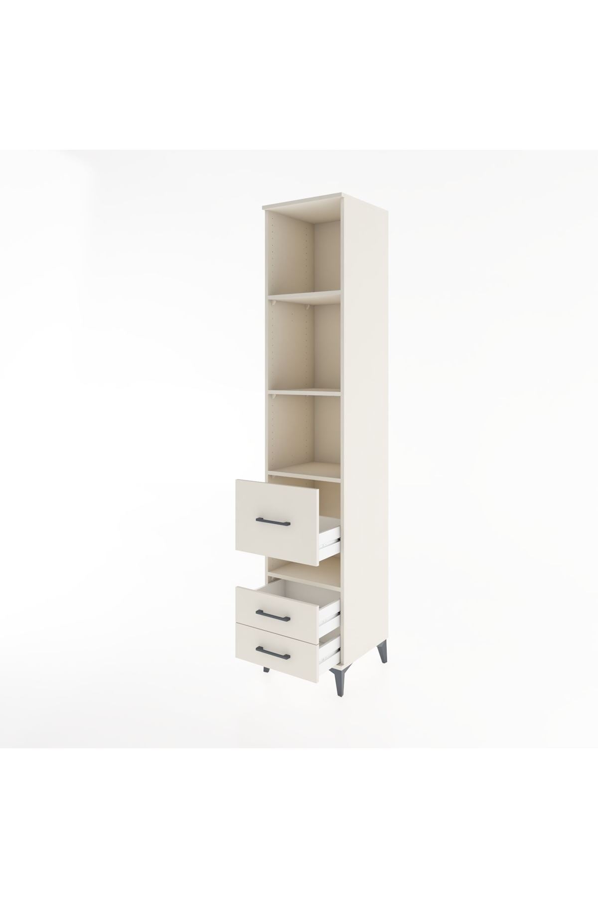 Hyperion Dolap 4 Raflı 3 Çekmeceli 44x44x221 - S61M136V1B