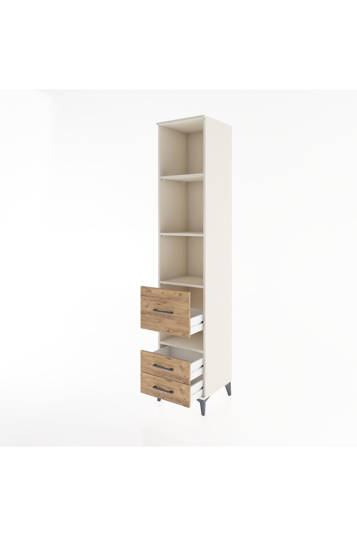 Hyperion Dolap 4 Raflı 3 Çekmeceli 44x44x221 - S61M136V3B