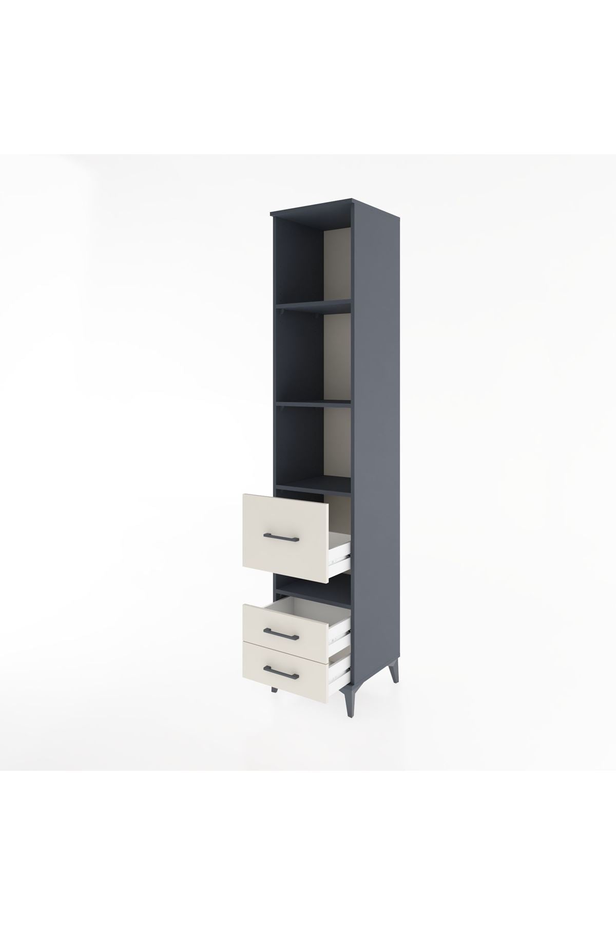Hyperion Dolap 4 Raflı 3 Çekmeceli 44x44x221 - S61M136V4B