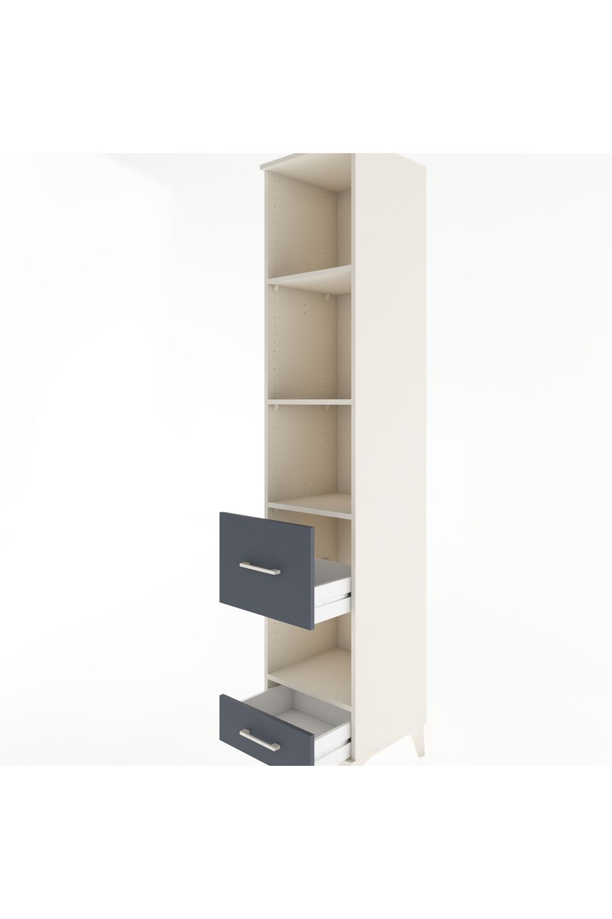 Hyperion Dolap 4 Raflı 2 Çekmeceli 44x44x221 - S61M137V2B