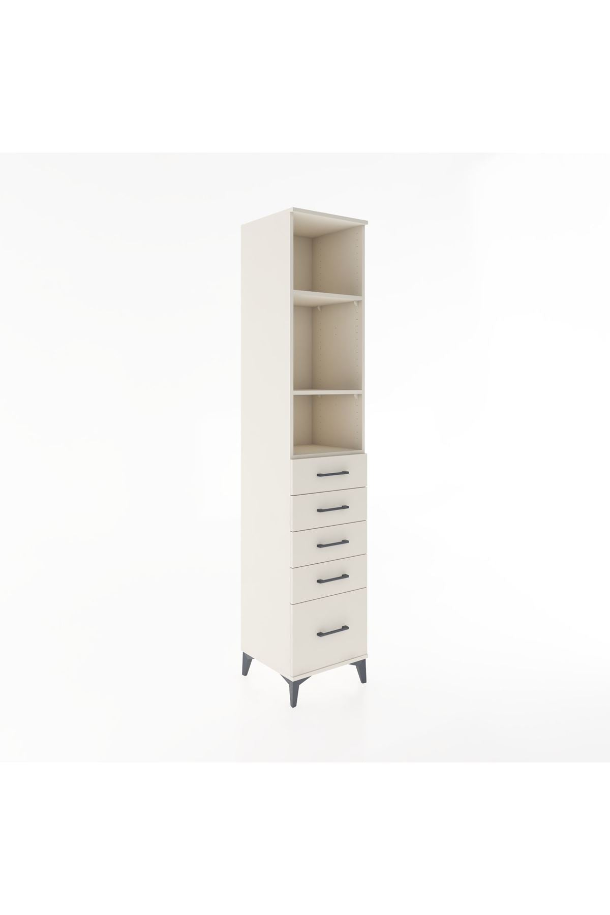 Hyperion Dolap 3 Raflı 5 Çekmeceli 44x44x221 - S61M139V1B