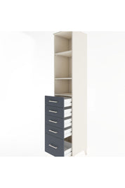 Hyperion Dolap 3 Raflı 5 Çekmeceli 44x44x221 - S61M139V2B