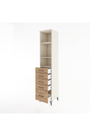 Hyperion Dolap 3 Raflı 5 Çekmeceli 44x44x221 - S61M139V3B