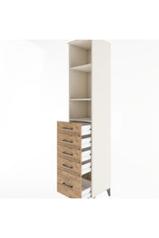 Hyperion Dolap 3 Raflı 5 Çekmeceli 44x44x221 - S61M139V3B