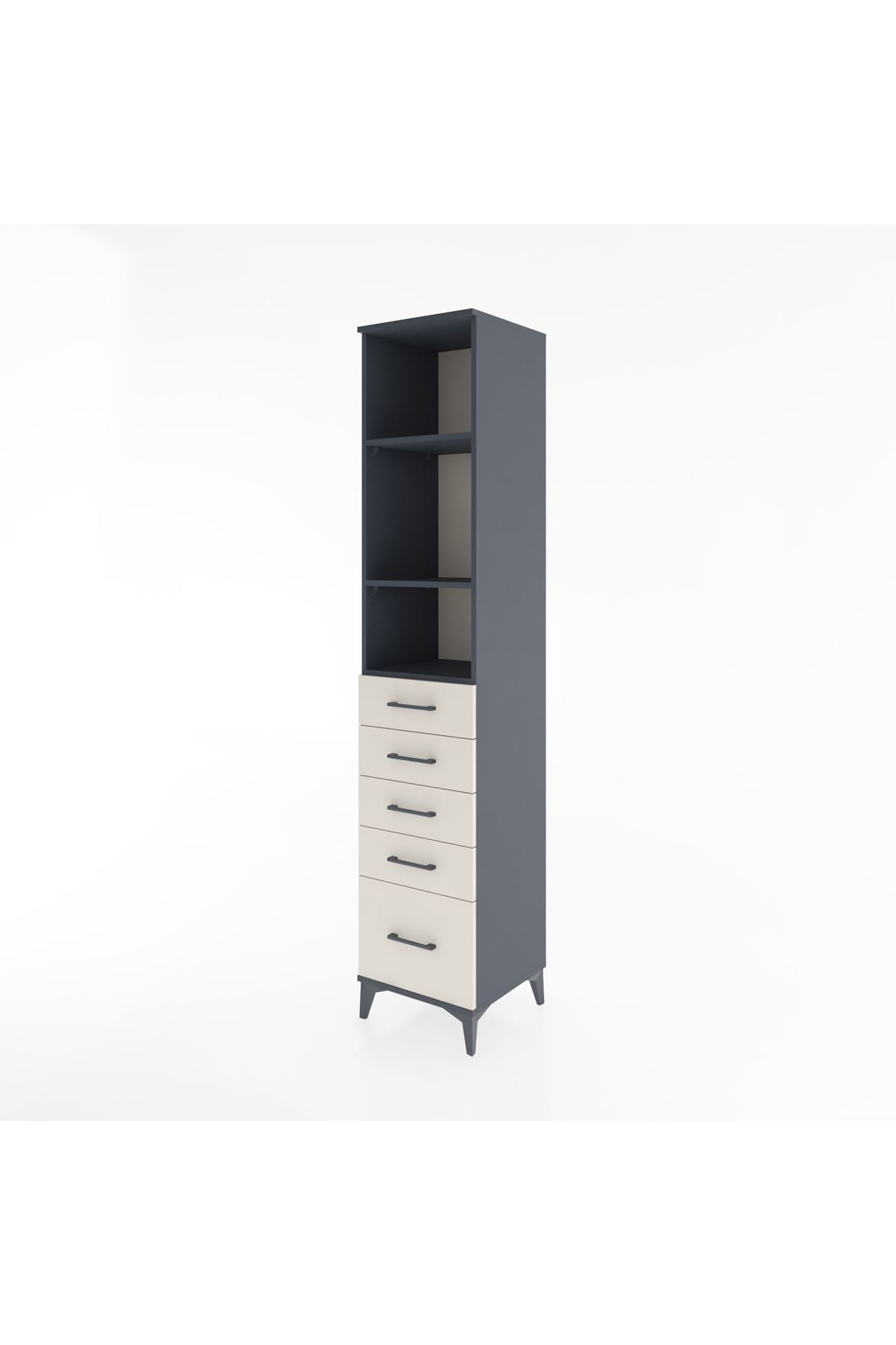 Hyperion Dolap 3 Raflı 5 Çekmeceli 44x44x221 - S61M139V4B