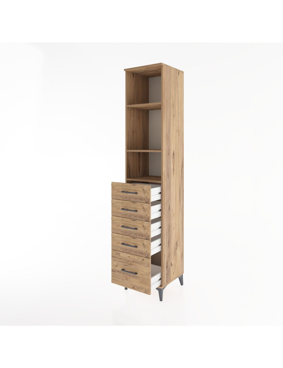Hyperion Dolap 3 Raflı 5 Çekmeceli 44x44x221 - S61M139V9B