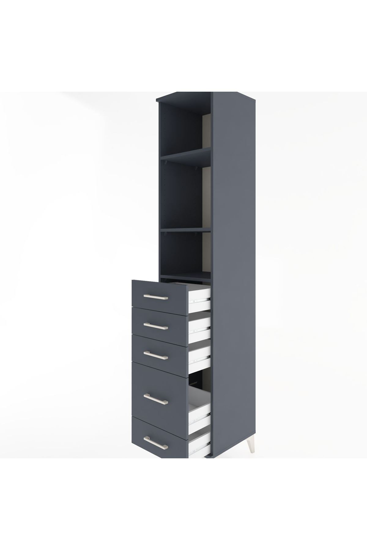 Hyperion Dolap 3 Raflı 5 Çekmeceli 44x44x221 - S61M140V5B