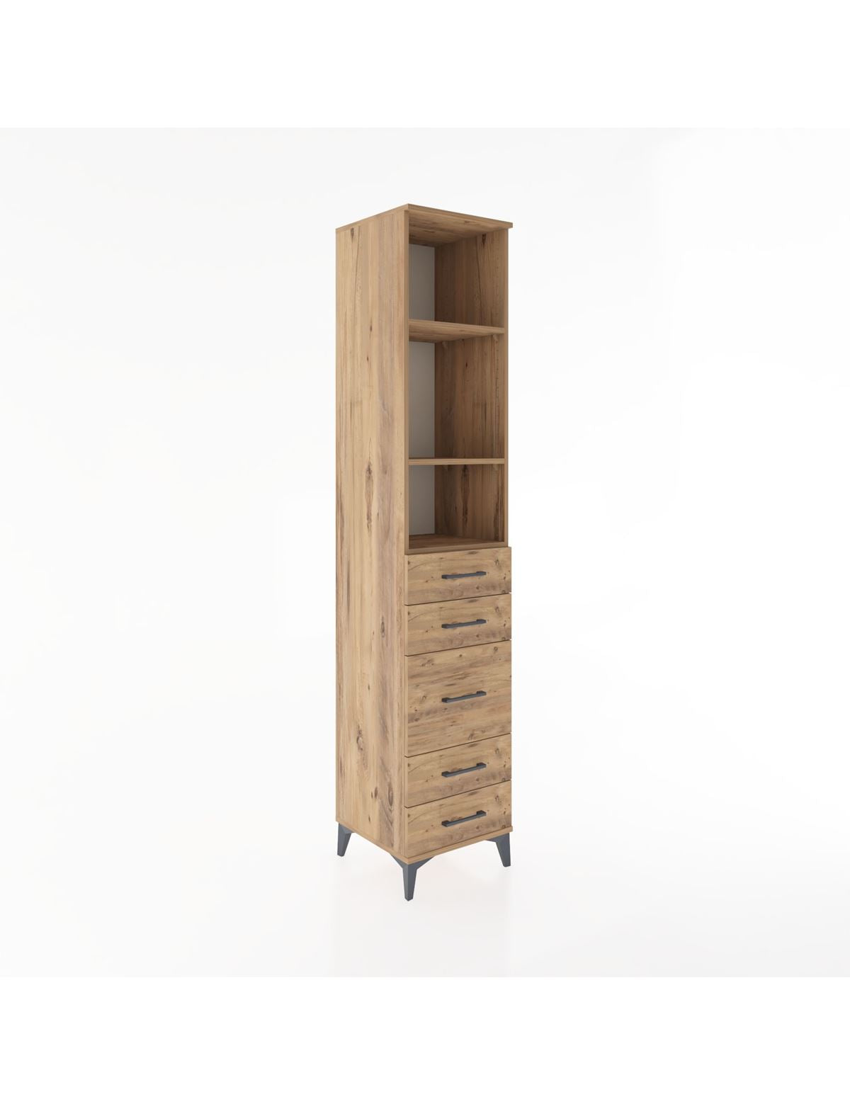 Hyperion Dolap 3 Raflı 5 Çekmeceli 44x44x221 - S61M141V9B