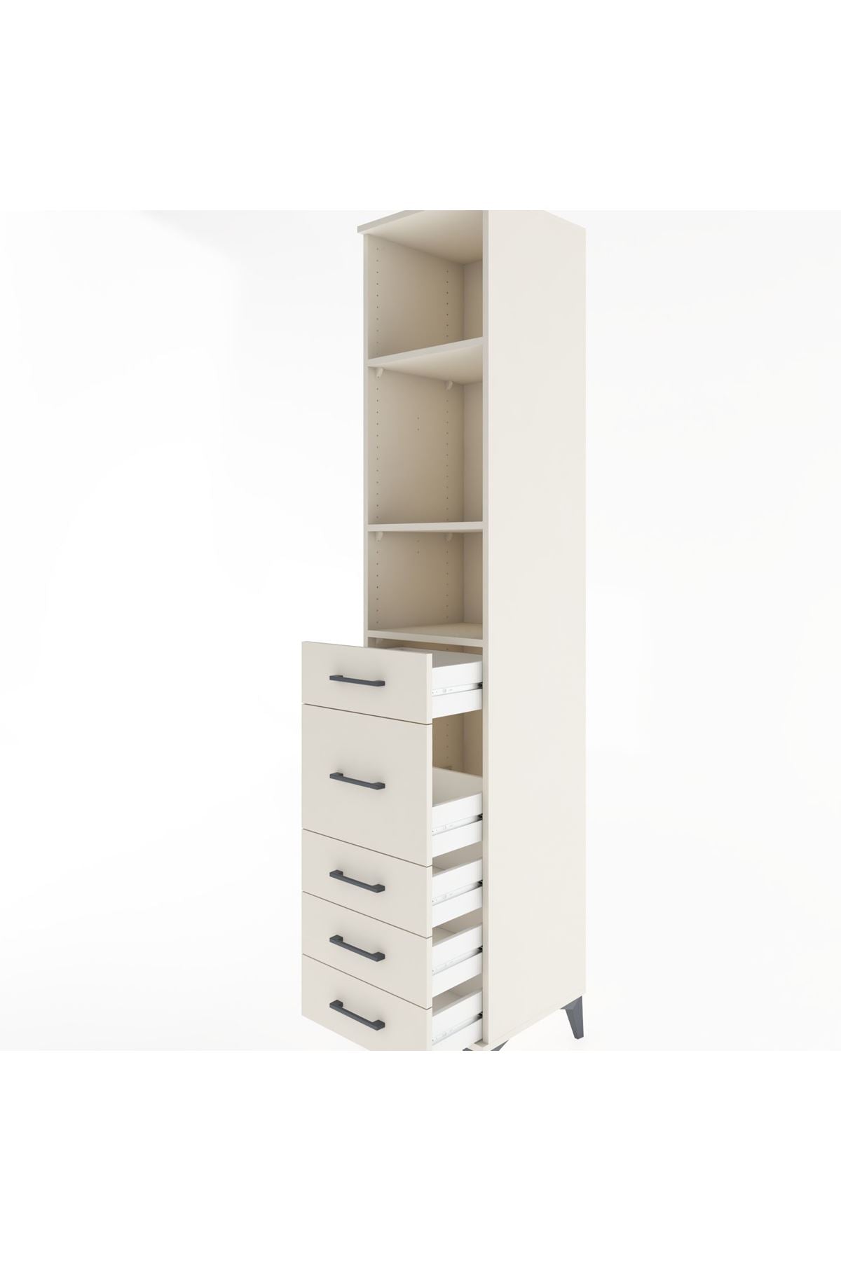 Hyperion Dolap 3 Raflı 5 Çekmeceli 44x44x221 - S61M142V1B