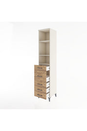 Hyperion Dolap 3 Raflı 5 Çekmeceli 44x44x221 - S61M142V3B