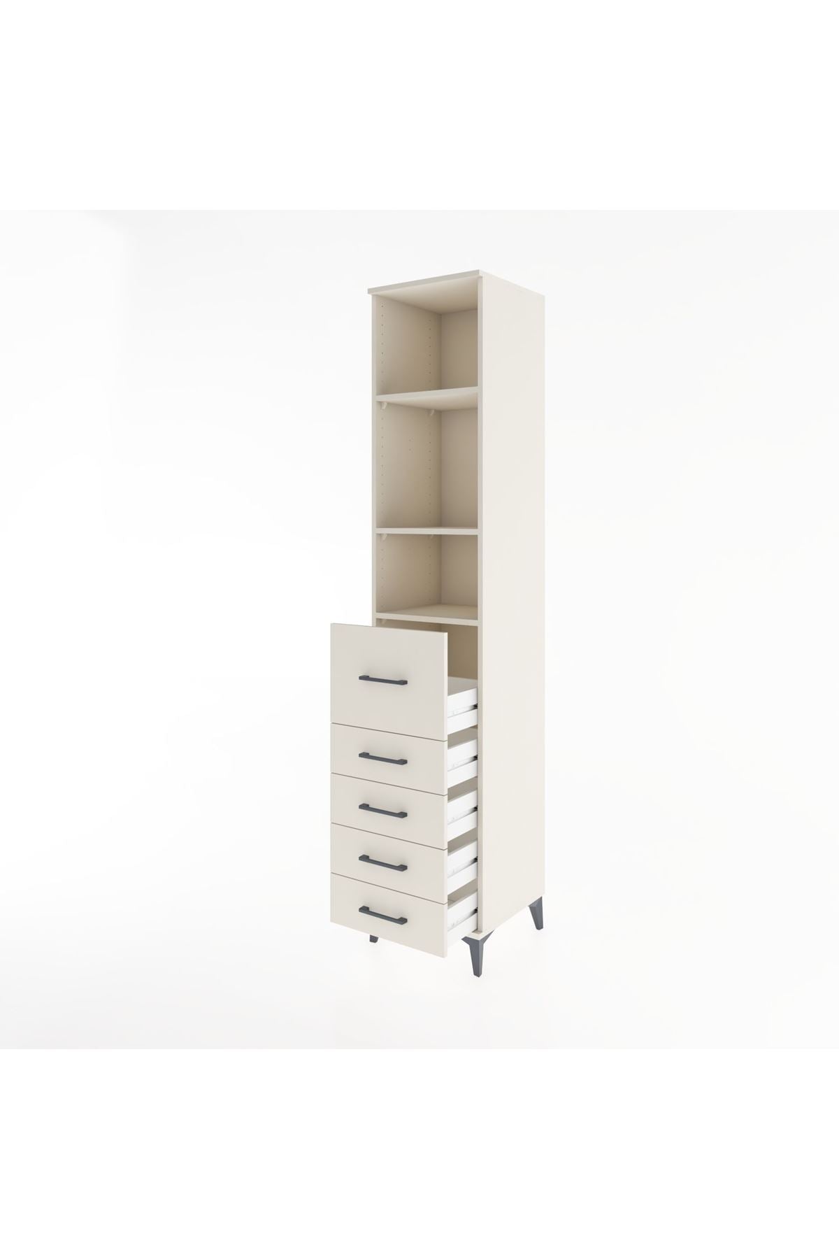 Hyperion Dolap 3 Raflı 5 Çekmeceli 44x44x221 - S61M143V1B