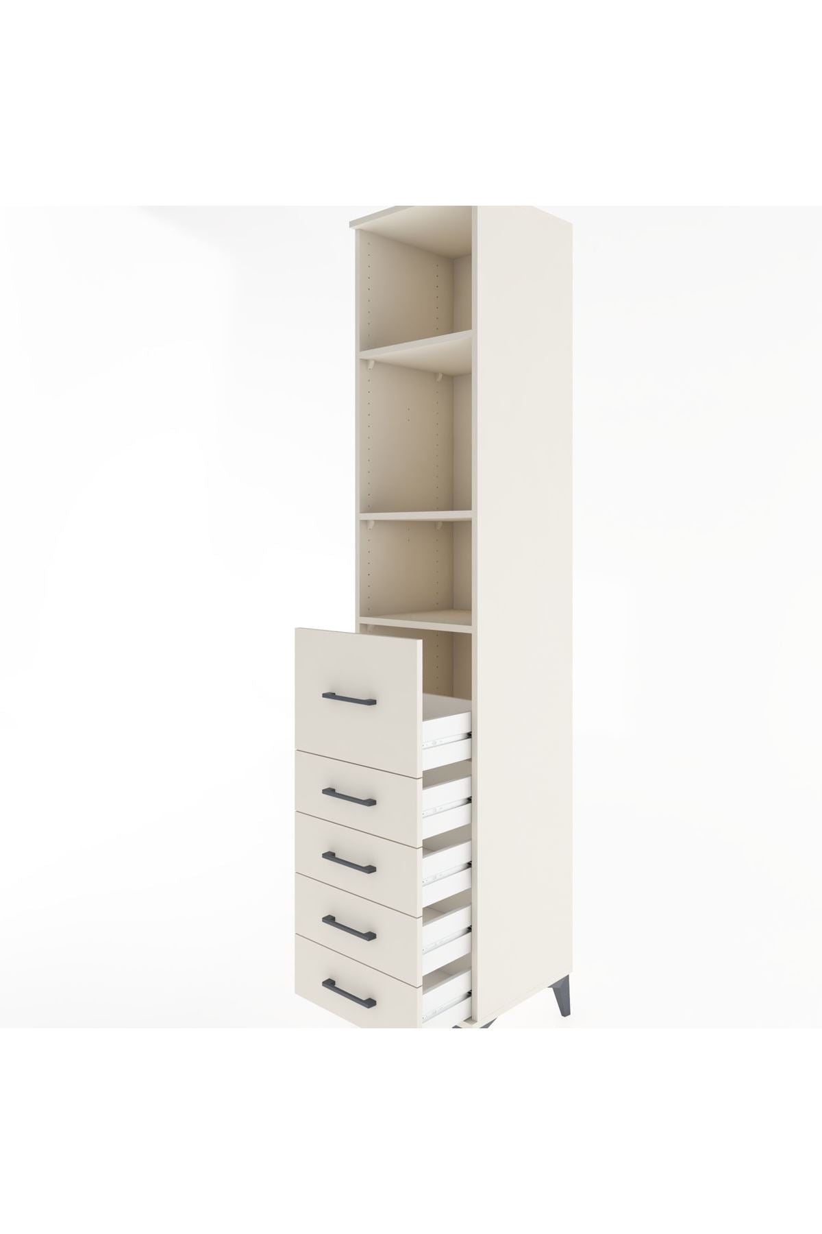 Hyperion Dolap 3 Raflı 5 Çekmeceli 44x44x221 - S61M143V1B