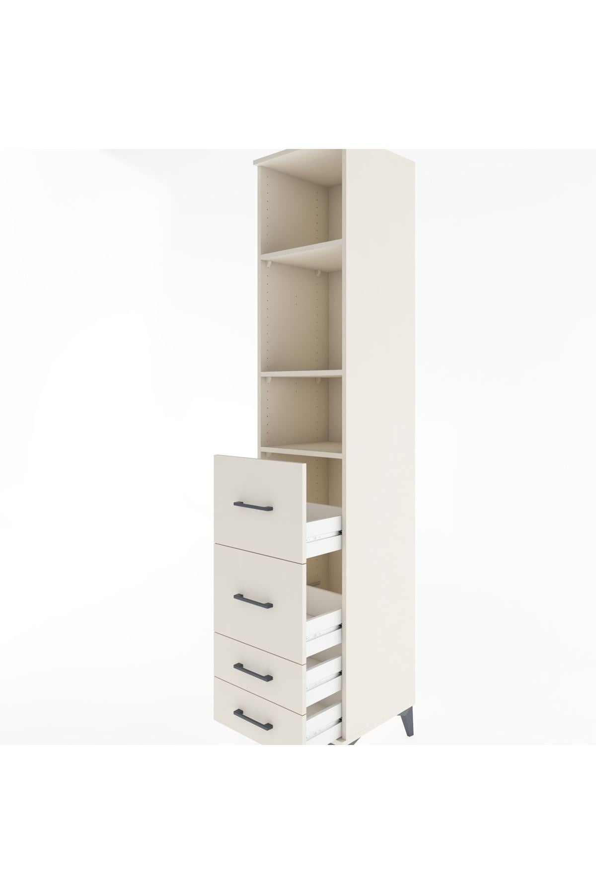 Hyperion Dolap 3 Raflı 4 Çekmeceli 44x44x221 - S61M144V1B
