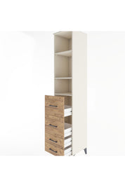 Hyperion Dolap 3 Raflı 4 Çekmeceli 44x44x221 - S61M144V3B