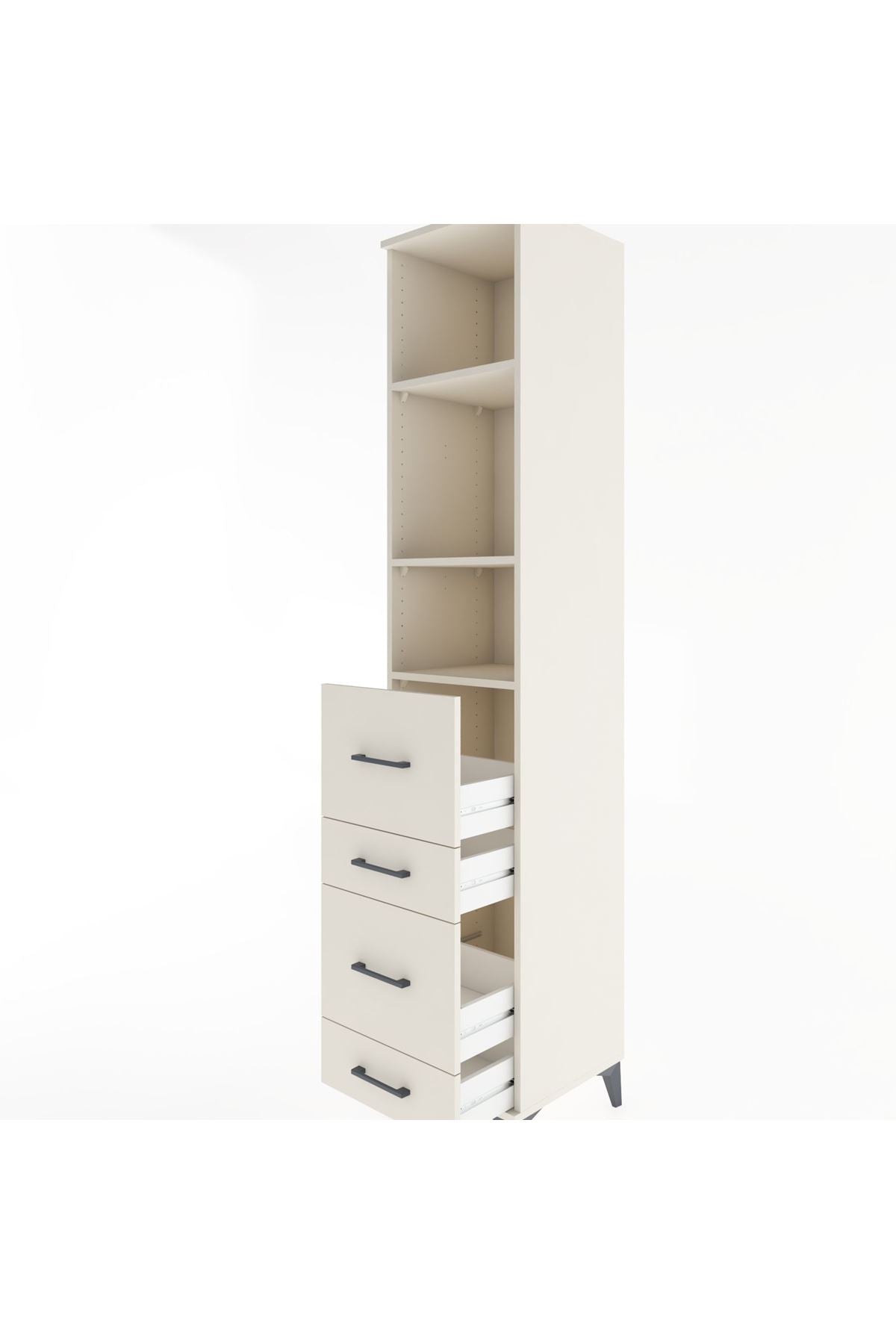 Hyperion Dolap 3 Raflı 4 Çekmeceli 44x44x221 - S61M146V1B