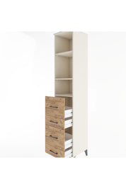 Hyperion Dolap 3 Raflı 4 Çekmeceli 44x44x221 - S61M146V3B