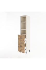 Hyperion Dolap 3 Raflı 4 Çekmeceli 44x44x221 - S61M146V3B