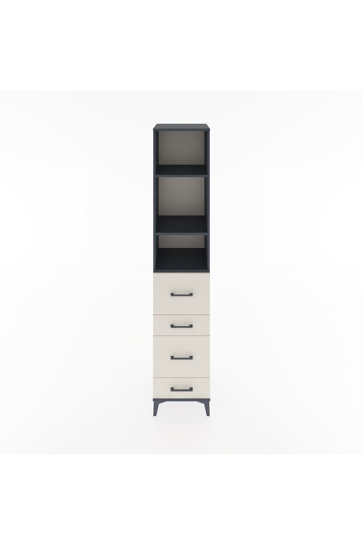 Hyperion Dolap 3 Raflı 4 Çekmeceli 44x44x221 - S61M146V4B