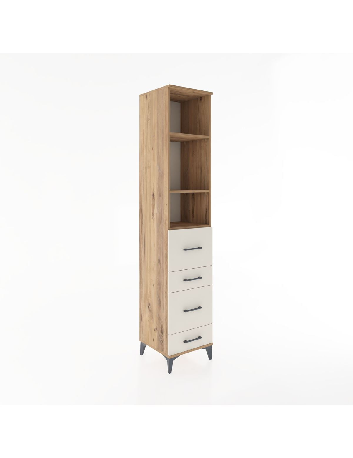 Hyperion Dolap 3 Raflı 4 Çekmeceli 44x44x221 - S61M146V7B