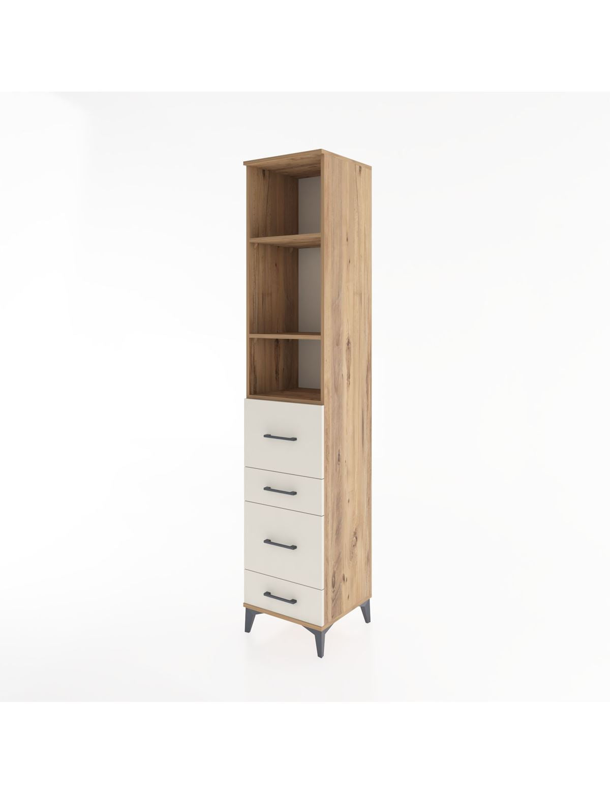 Hyperion Dolap 3 Raflı 4 Çekmeceli 44x44x221 - S61M146V7B