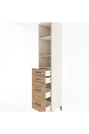 Hyperion Dolap 3 Raflı 4 Çekmeceli 44x44x221 - S61M147V3B