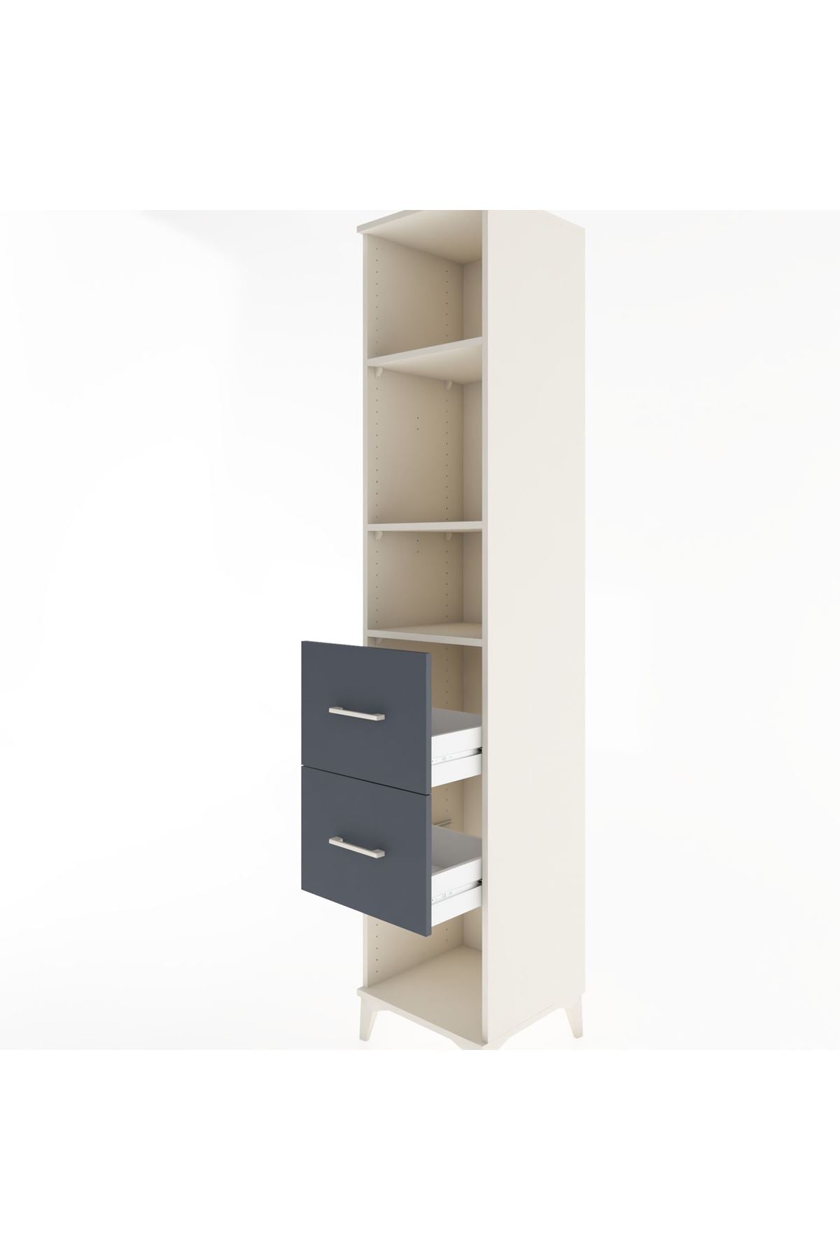 Hyperion Dolap 3 Raflı 2 Çekmeceli 44x44x221 - S61M149V2B