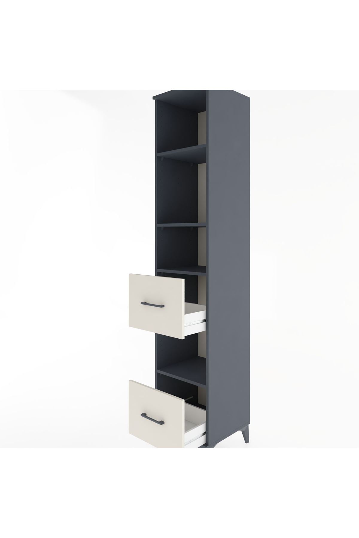 Hyperion Dolap 4 Raflı 2 Çekmeceli 44x44x221 - S61M150V4B