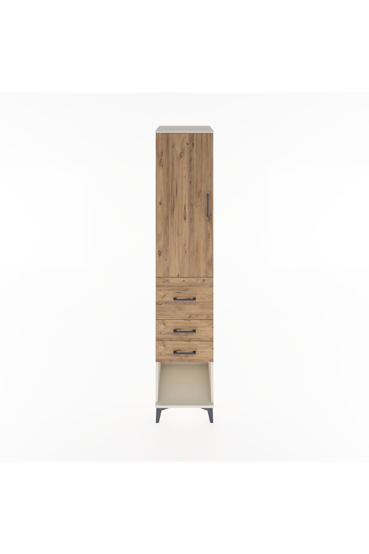 Hyperion Dolap 2 Raflı 3 Çekmeceli Tek Askılı 44x44x221 - S61M151V3B