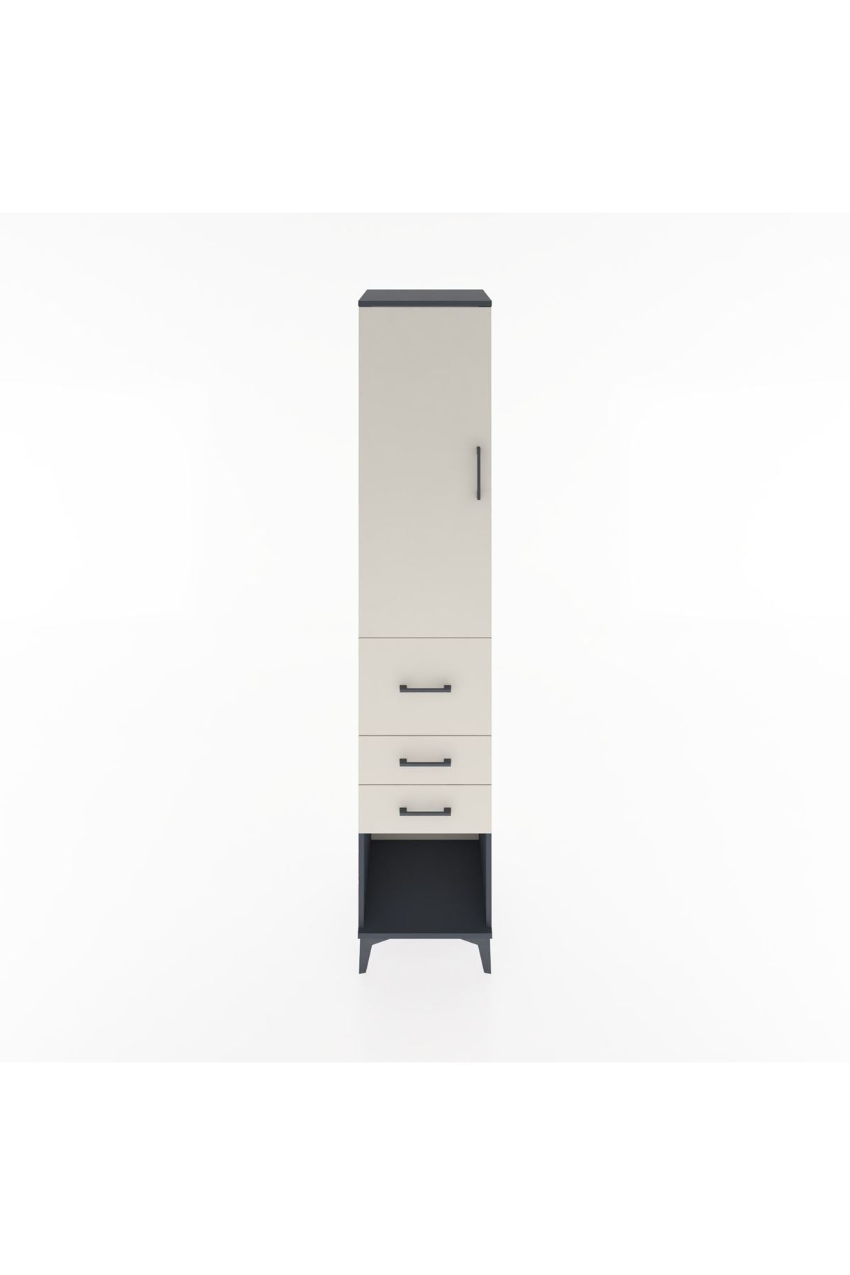 Hyperion Dolap 2 Raflı 3 Çekmeceli Tek Askılı 44x44x221 - S61M151V4B