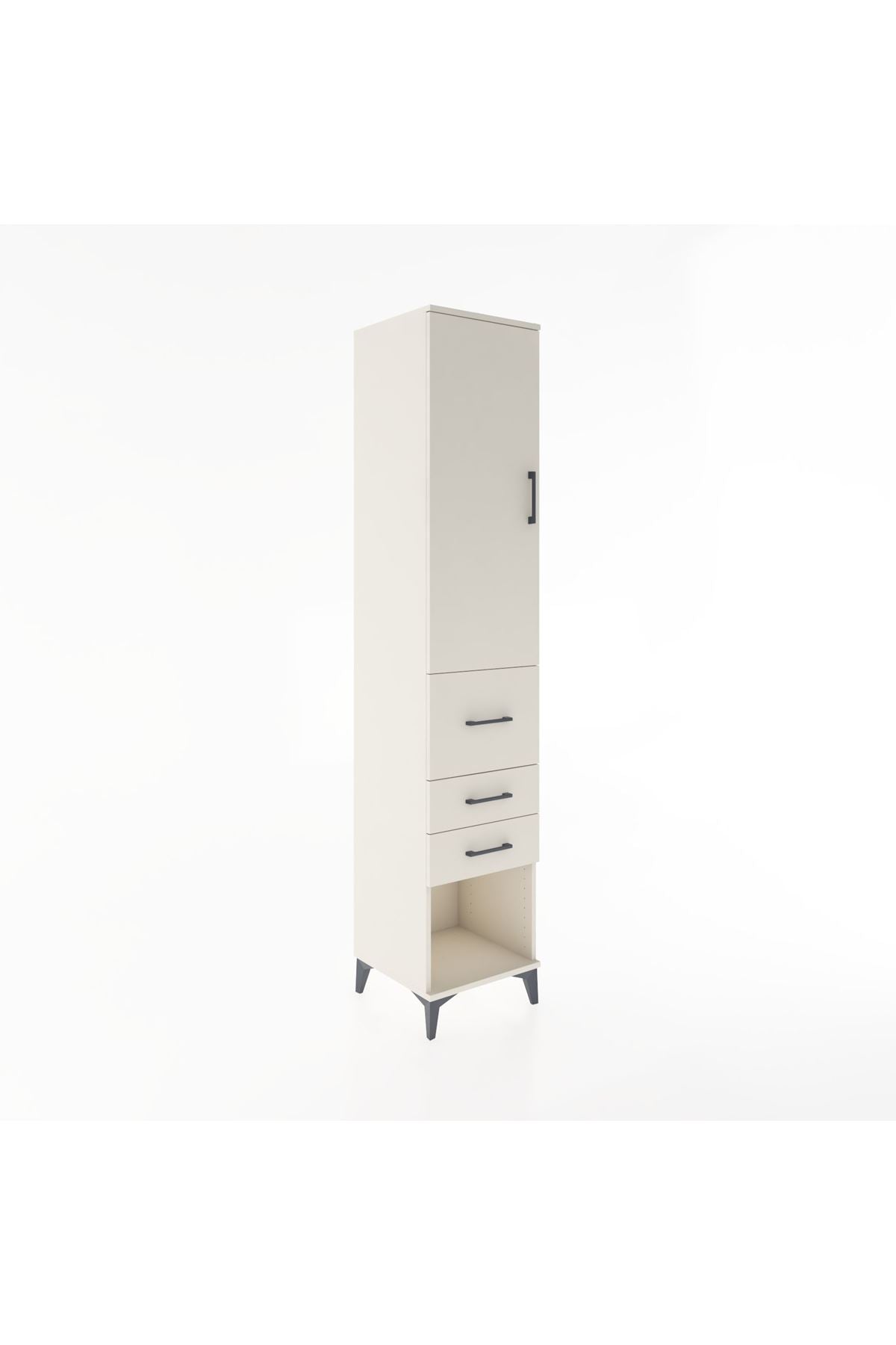 Hyperion Dolap 3 Raflı 3 Çekmeceli Tek Kapaklı 44x44x221 - S61M152V1B