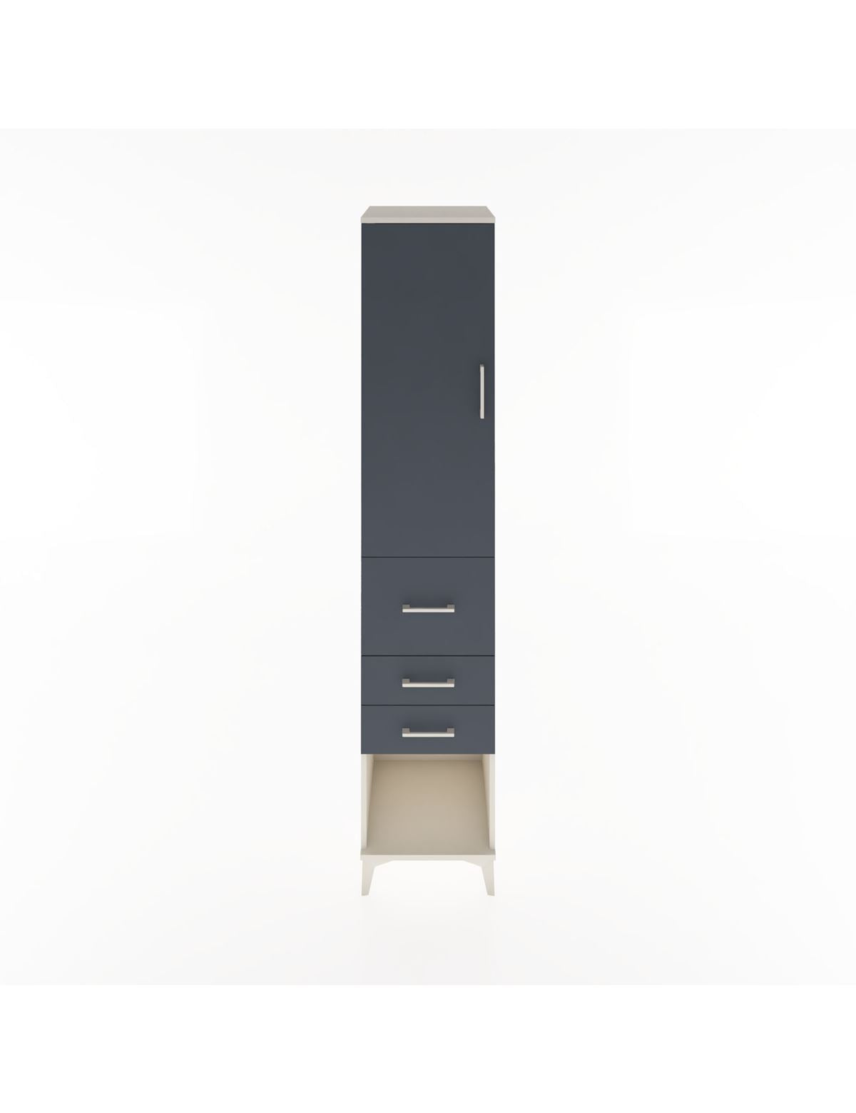 Hyperion Dolap 3 Raflı 3 Çekmeceli Tek Kapaklı 44x44x221 - S61M152V2B