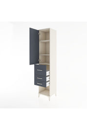 Hyperion Dolap 3 Raflı 3 Çekmeceli Tek Kapaklı 44x44x221 - S61M152V2B