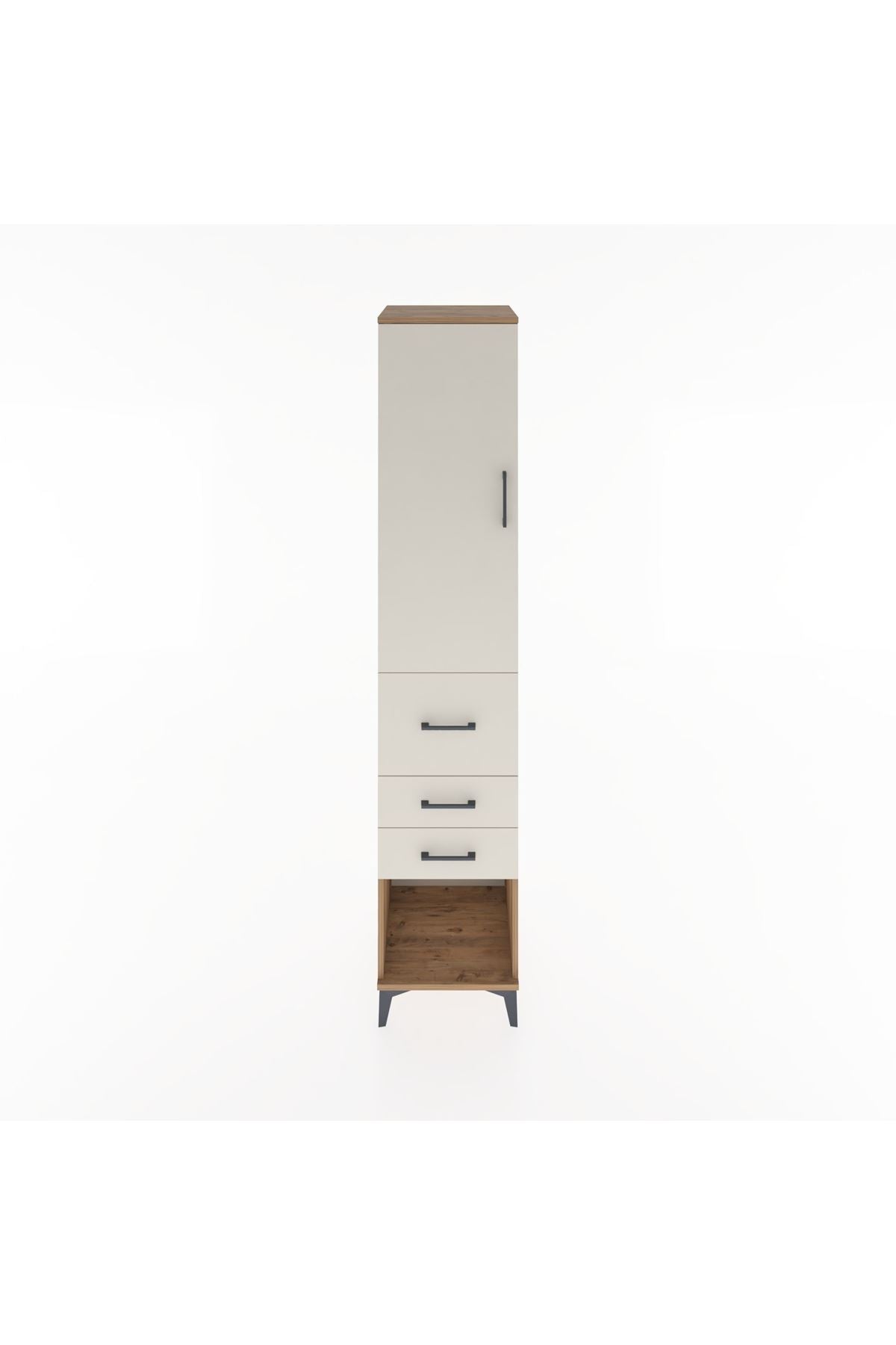 Hyperion Dolap 3 Raflı 3 Çekmeceli Tek Kapaklı 44x44x221 - S61M152V7B