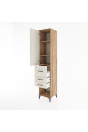 Hyperion Dolap 3 Raflı 3 Çekmeceli Tek Kapaklı 44x44x221 - S61M152V7B