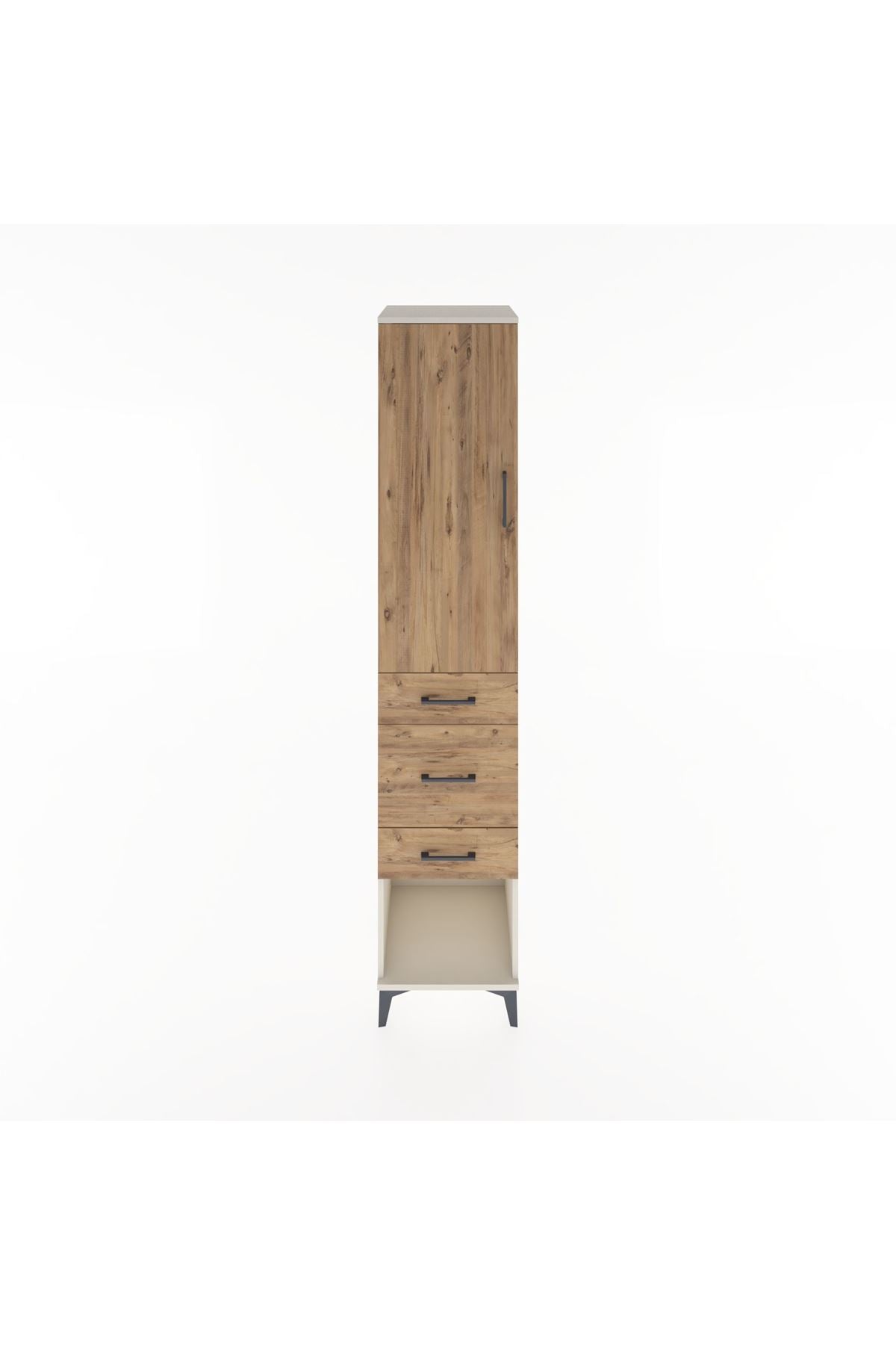 Hyperion Dolap 2 Raflı 3 Çekmeceli Tek Askılı 44x44x221 - S61M153V3B