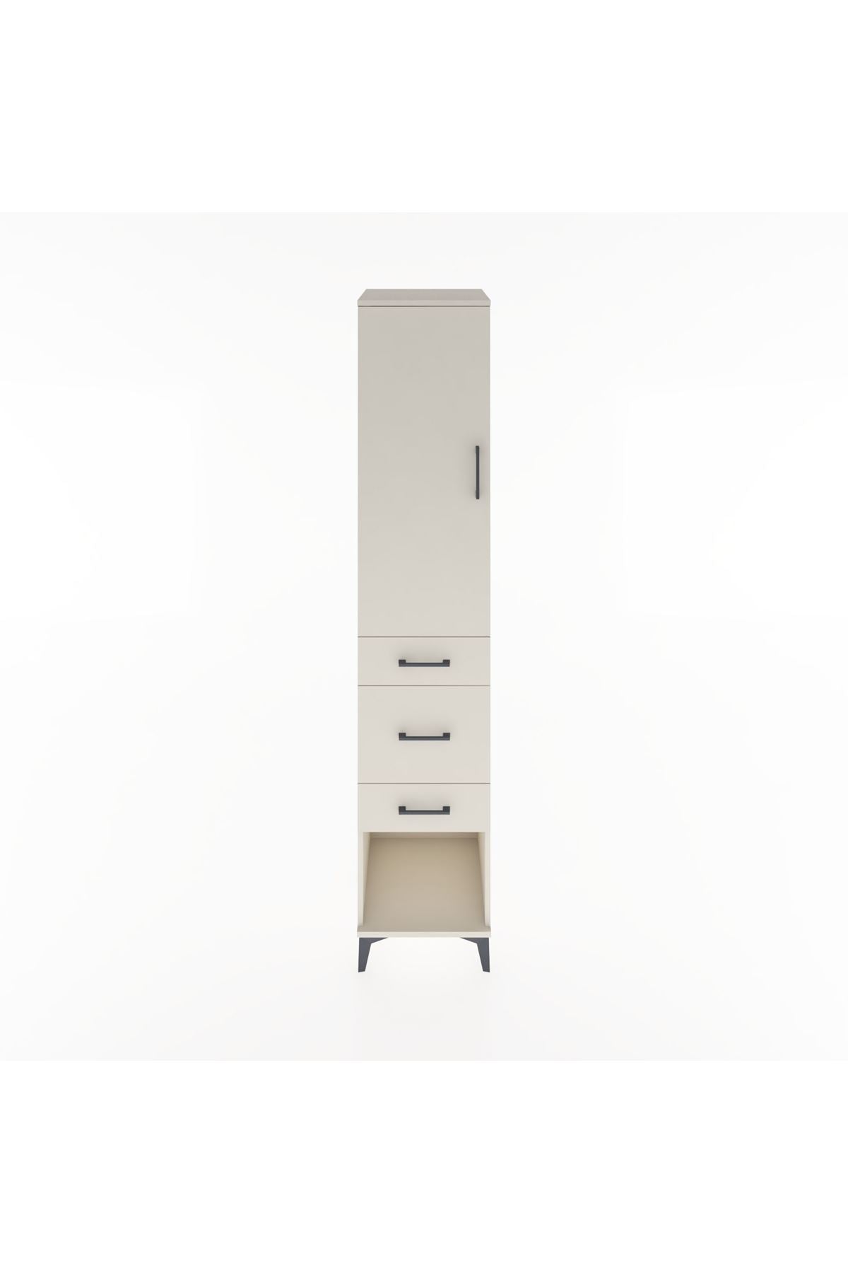 Hyperion Dolap 3 Raflı 3 Çekmeceli Tek Kapaklı 44x44x221 - S61M154V1B
