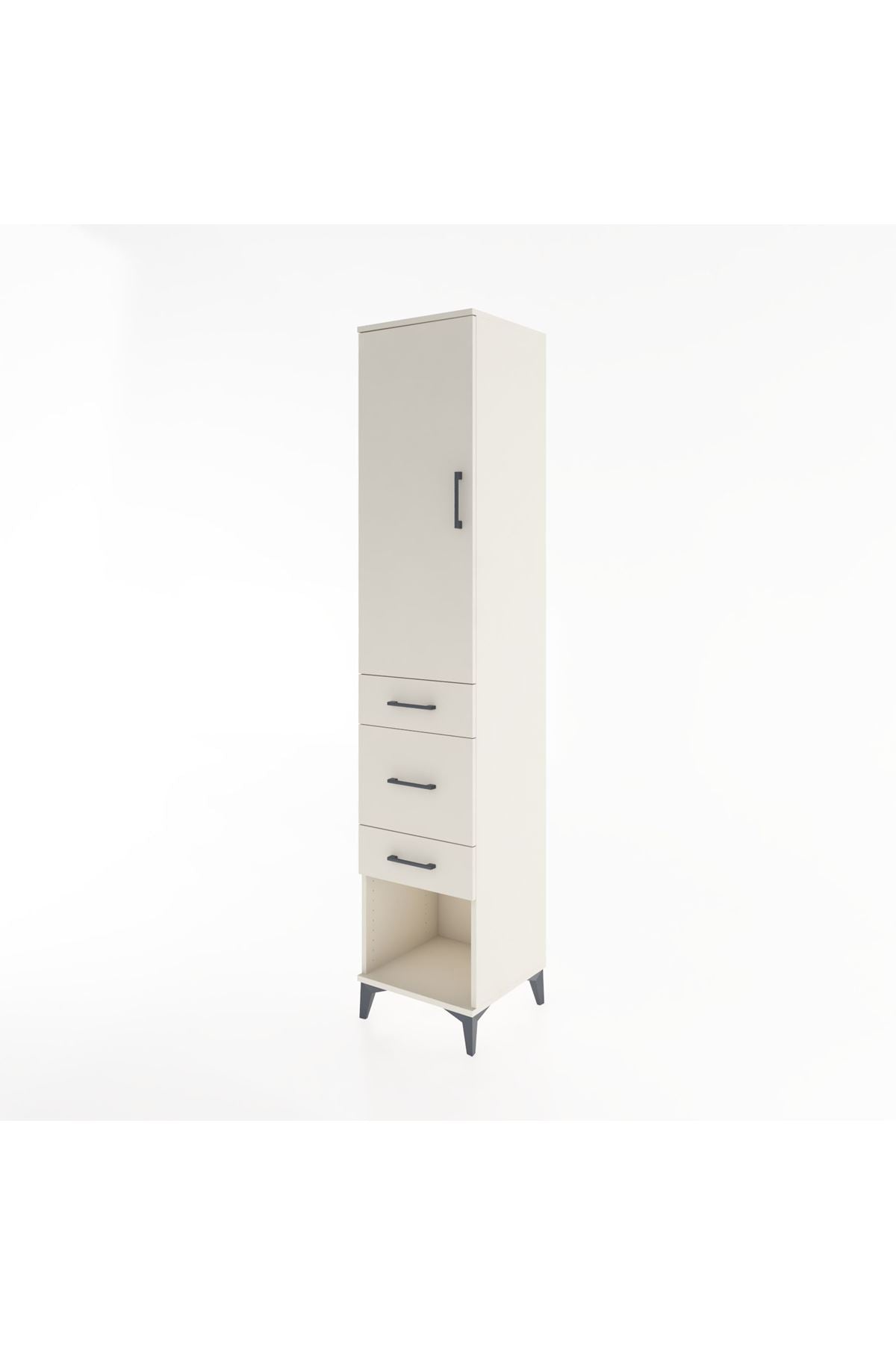 Hyperion Dolap 3 Raflı 3 Çekmeceli Tek Kapaklı 44x44x221 - S61M154V1B