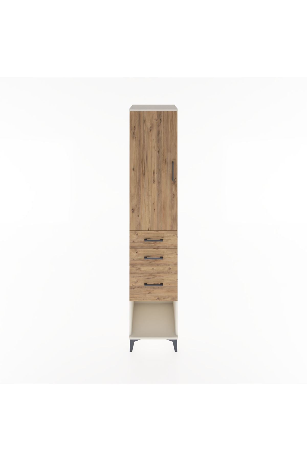 Hyperion Dolap 2 Raflı 3 Çekmeceli Tek Askılı 44x44x221 - S61M157V3B