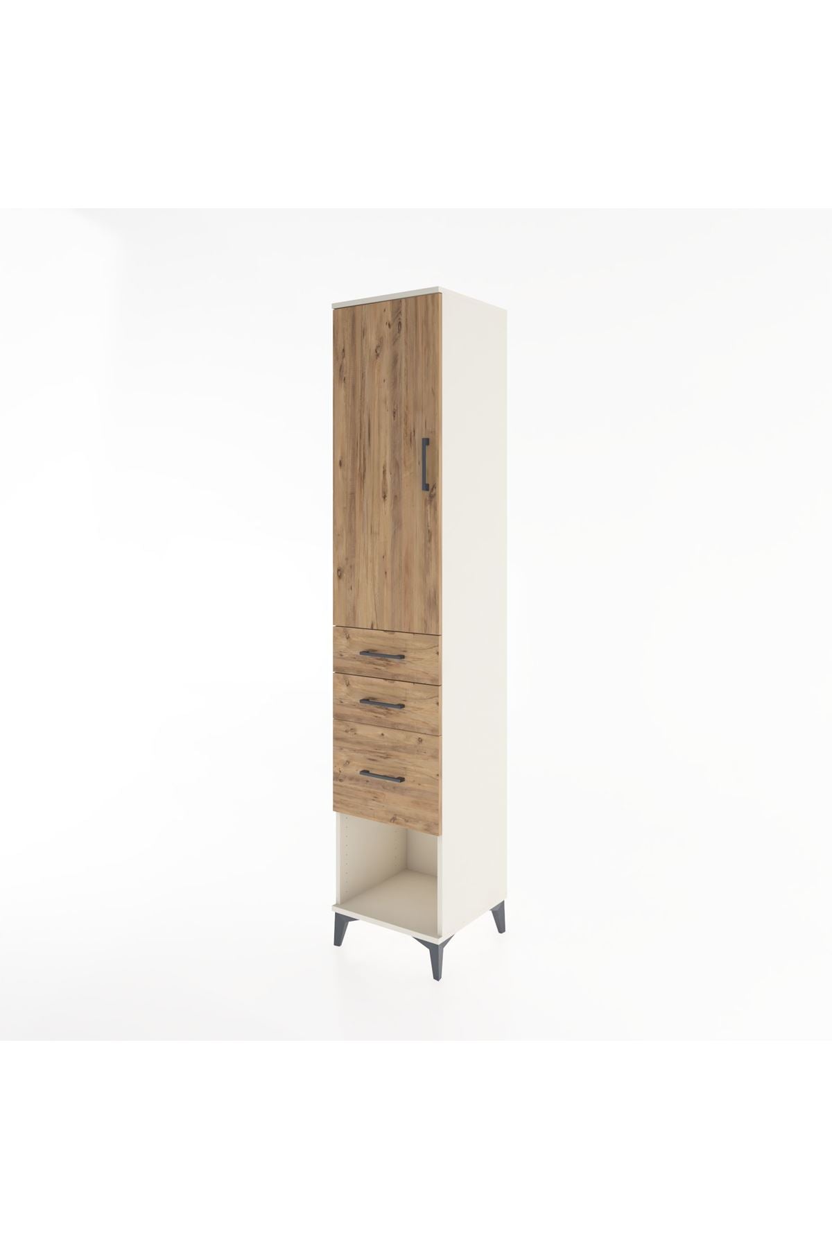 Hyperion Dolap 2 Raflı 3 Çekmeceli Tek Askılı 44x44x221 - S61M157V3B
