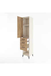 Hyperion Dolap 2 Raflı 3 Çekmeceli Tek Askılı 44x44x221 - S61M157V3B