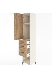 Hyperion Dolap 2 Raflı 3 Çekmeceli Tek Askılı 44x44x221 - S61M157V3B