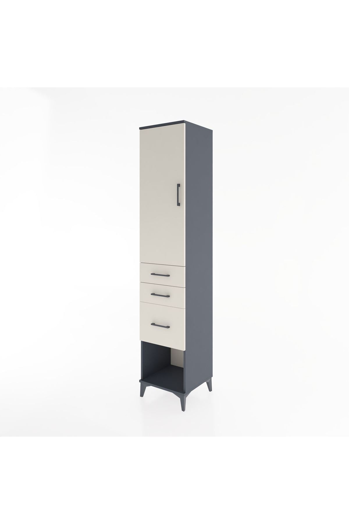 Hyperion Dolap 2 Raflı 3 Çekmeceli Tek Askılı 44x44x221 - S61M157V4B
