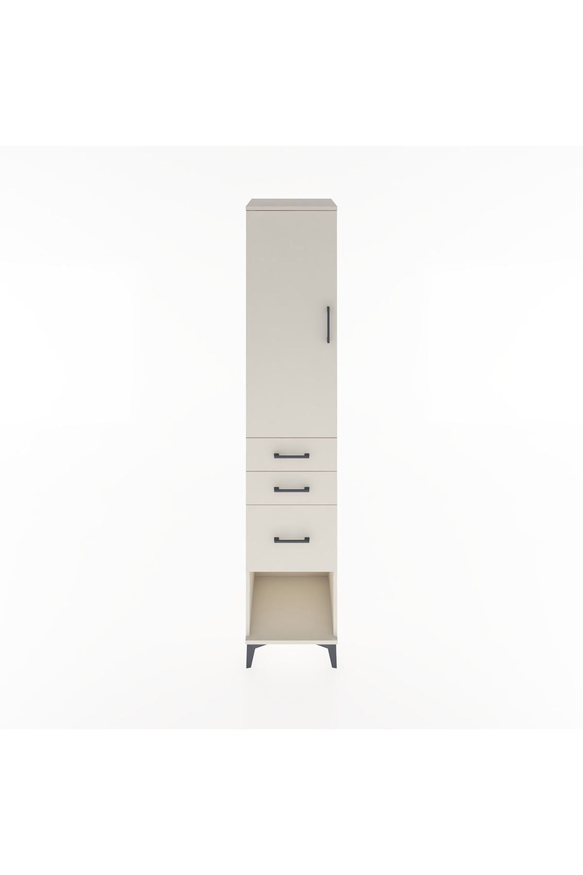 Hyperion Dolap 3 Raflı 3 Çekmeceli Tek Kapaklı 44x44x221 - S61M158V1B
