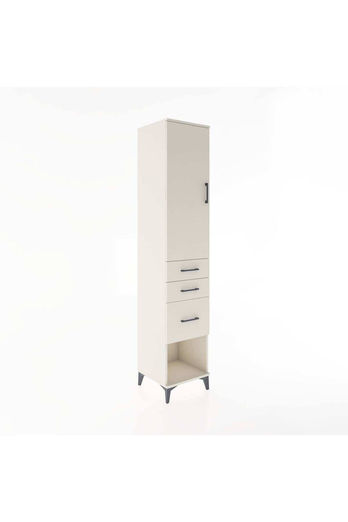 Hyperion Dolap 3 Raflı 3 Çekmeceli Tek Kapaklı 44x44x221 - S61M158V1B