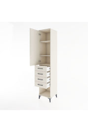 Hyperion Dolap 3 Raflı 4 Çekmeceli Tek Kapaklı 44x44x221 - S61M160V1B
