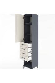 Hyperion Dolap 3 Raflı 4 Çekmeceli Tek Kapaklı 44x44x221 - S61M160V4B