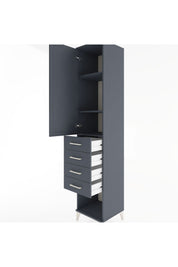 Hyperion Dolap 3 Raflı 4 Çekmeceli Tek Kapaklı 44x44x221 - S61M160V5B