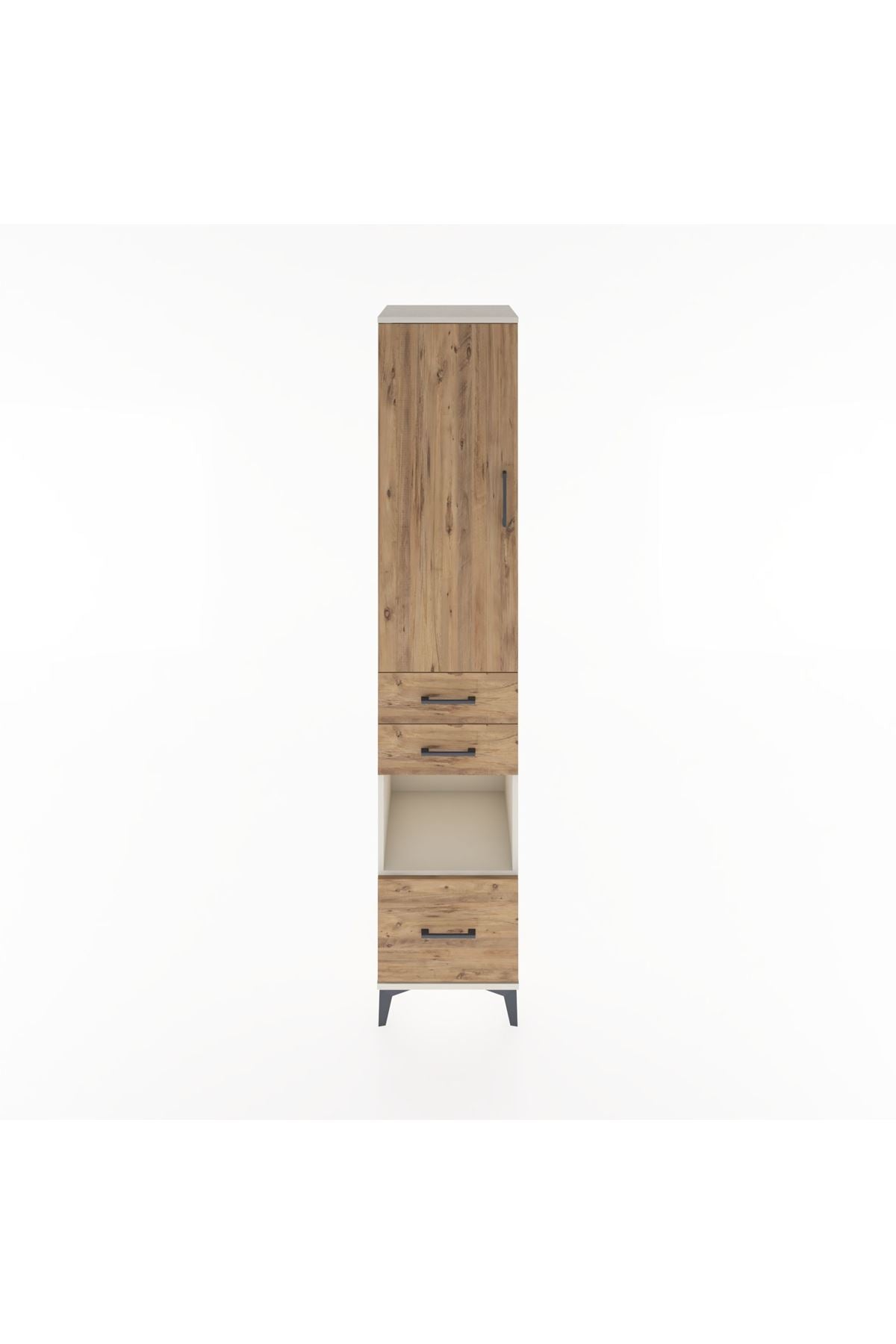 Hyperion Dolap 3 Raflı 3 Çekmeceli Tek Askılı 44x44x221 - S61M161V3B