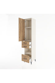 Hyperion Dolap 3 Raflı 3 Çekmeceli Tek Askılı 44x44x221 - S61M161V3B